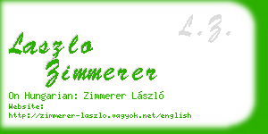 laszlo zimmerer business card